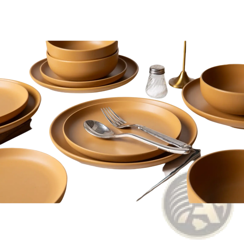 12-Piece Stoneware Dinnerware Sets With Mugs  Microwave & Dishwasher Safe Non-Toxic Dinner Plates Bowls Set  Stackable Matte Glaze Kitchenware For 3