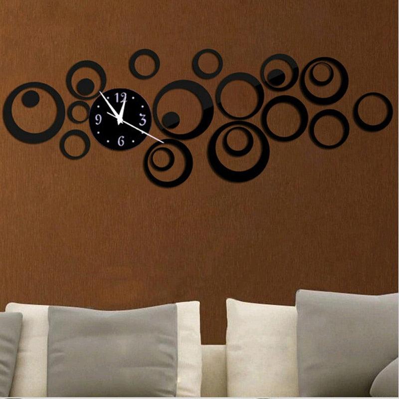Wall Clock 3D Quartz Acrylic Mirror Acrylic Bubble Circle Mute Stylish and Interesting Decorative Wall Clock Creative Decoration Gift Modern Watch Living Room Decoration