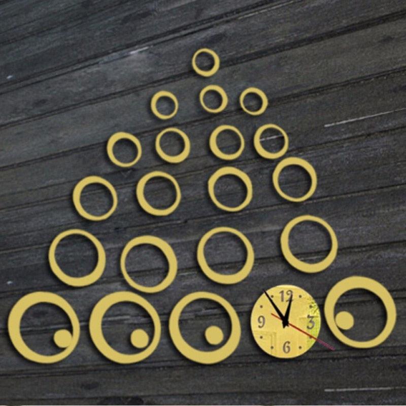 Wall Clock 3D Quartz Acrylic Mirror Acrylic Bubble Circle Mute Stylish and Interesting Decorative Wall Clock Creative Decoration Gift Modern Watch Living Room Decoration